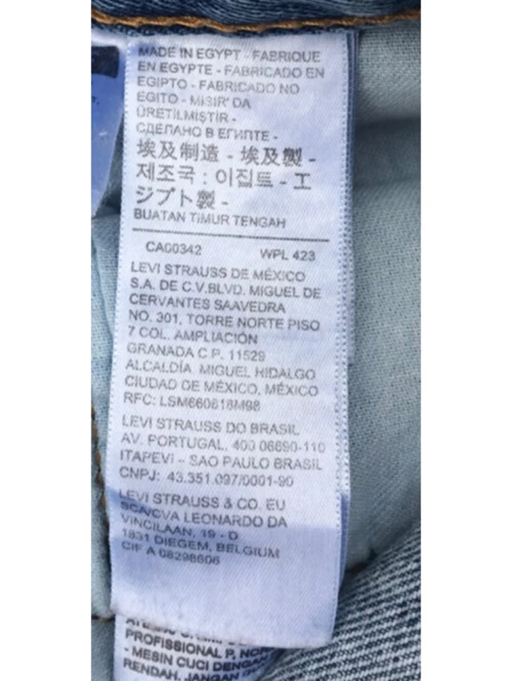 Levis Jeans Mens 34x29 Blue 501 Classic Straight Leg Modern Button Fly Work Pant